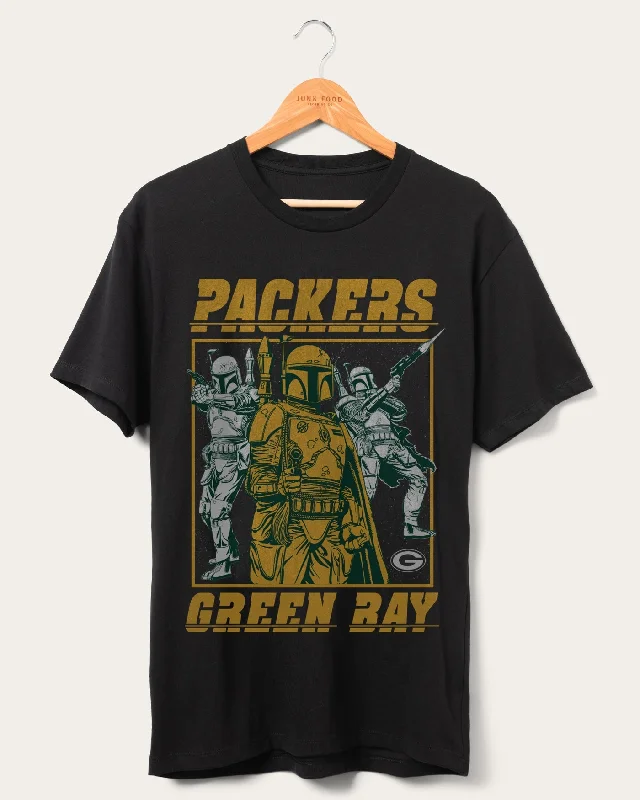 Men's Shirts with Raw-Edge HemlinesPackers Star Wars Boba Fett Showdown Fan Tee