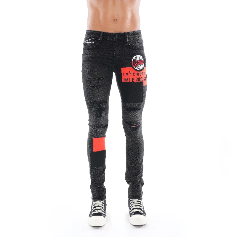 Oversized Relaxed-Fit Men's JeansPUNK SUPER SKINNY IN BLACK