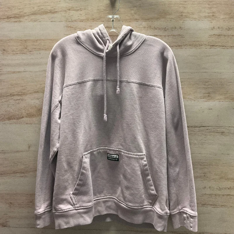 Men's Hoodies with Ribbed HemsSweatshirt Hoodie By Adidas In Purple, Size: S