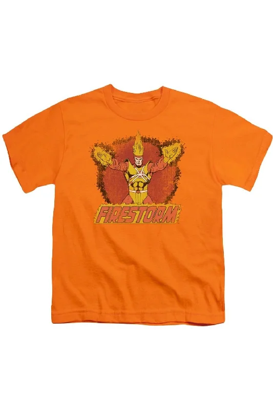 Men's Shirts with Tab CollarsDC Comics Ring Of Firestorm Short Sleeve Youth Tee / T-Shirt Men's Shirts with Tab CollarsDC Comics Ring Of Firestorm Short Sleeve Youth Tee / T-Shirt