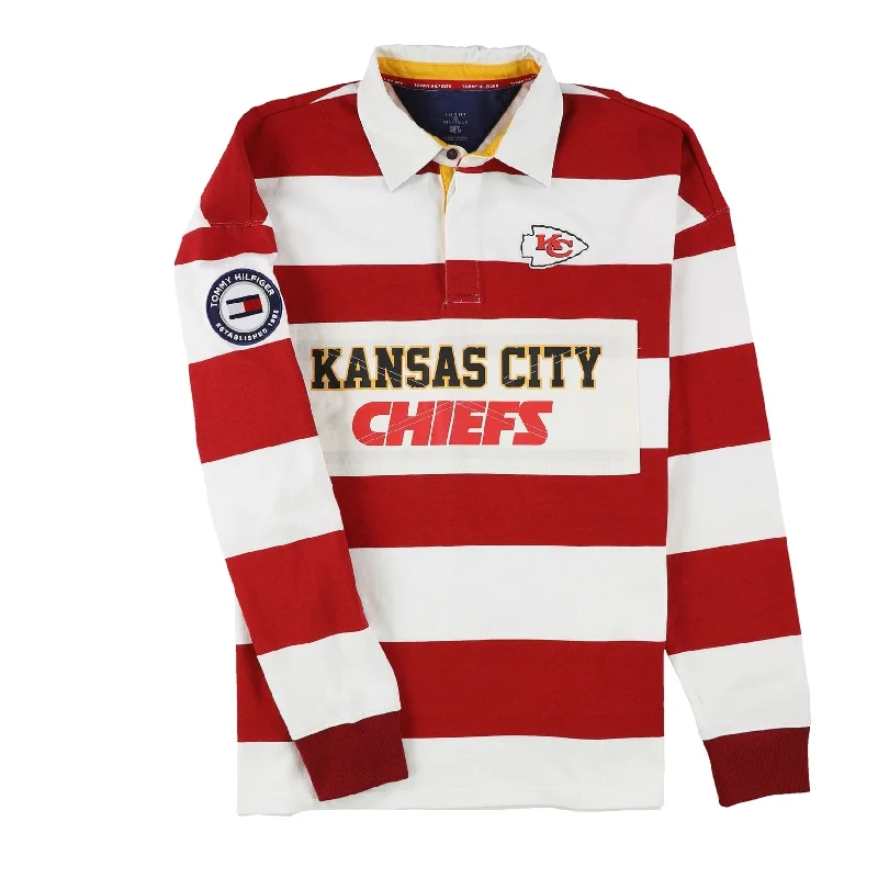 Men's Shirts with Logo EmbossmentsTommy Hilfiger Mens Kansas City Chiefs Rugby Polo Shirt, Red, Medium Men's Shirts with Logo EmbossmentsTommy Hilfiger Mens Kansas City Chiefs Rugby Polo Shirt, Red, Medium