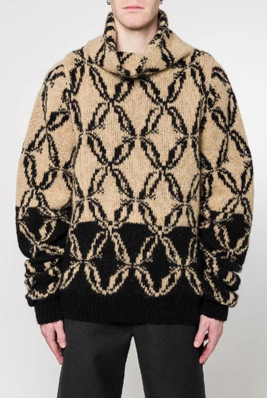 Men's Coats with Water-Repellent FabricDries Van Noten Monier Sweater in Natural