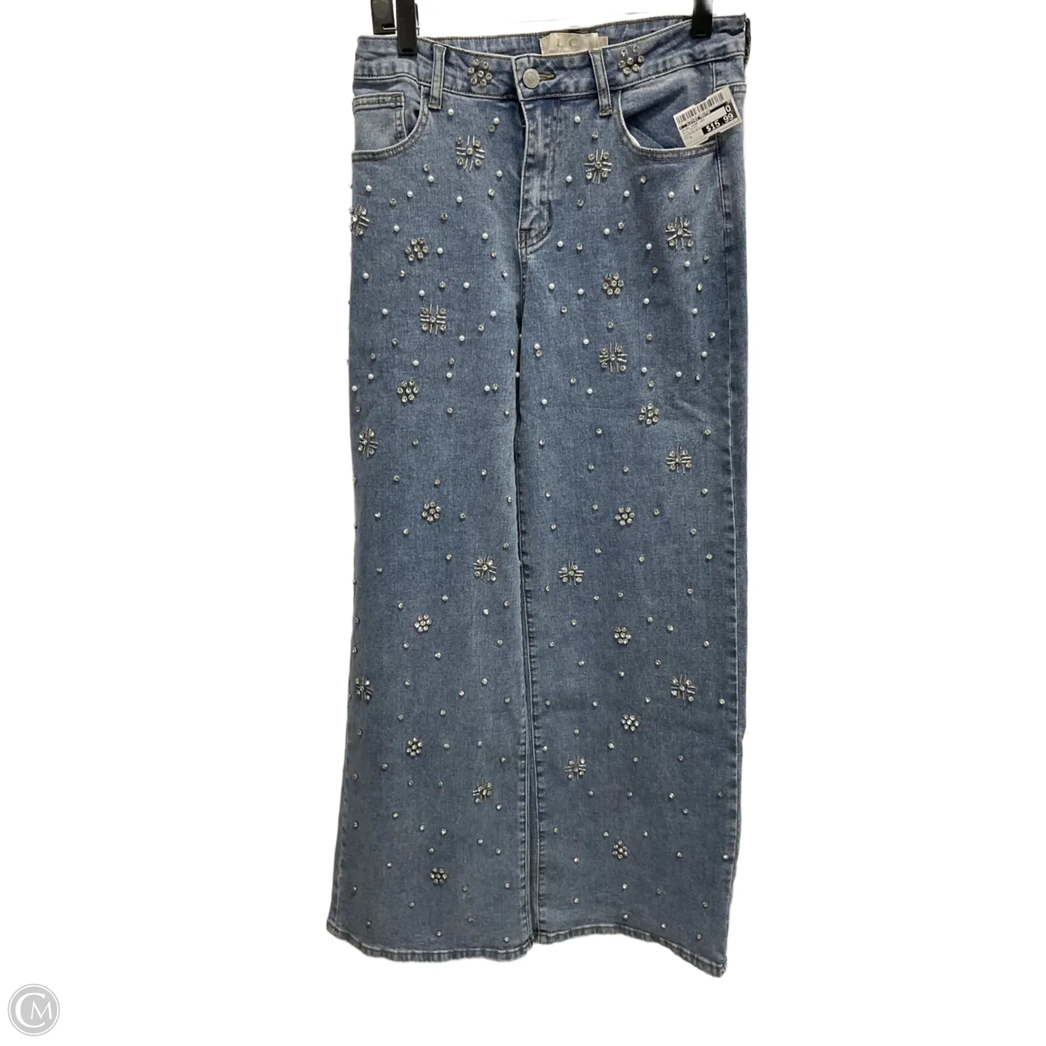 Men's Straight-Leg Jeans in Dark WashJeans Wide Leg By Clothes Mentor In Blue Denim, Size: L