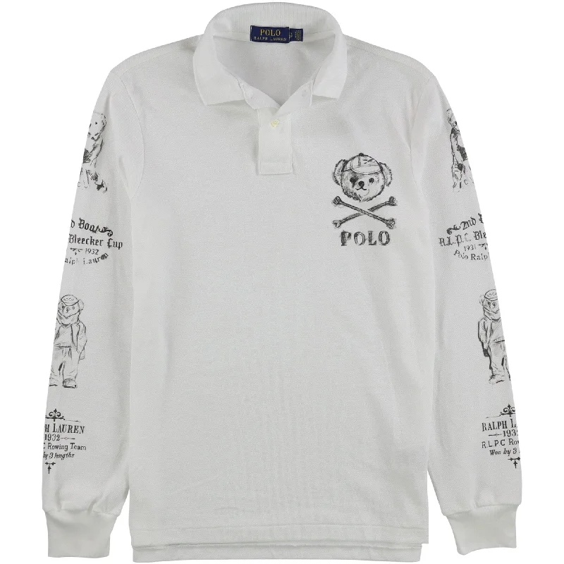 Men's Shirts for HikingRalph Lauren Mens Bear Logo Rugby Polo Shirt, White, XX-Large Men's Shirts for HikingRalph Lauren Mens Bear Logo Rugby Polo Shirt, White, XX-Large