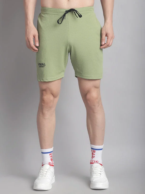 Fashionable Men's Patterned ShortsMack Jonney Solid Light Green Regular Fit Polyster Lycra Shorts For Men Fashionable Men's Patterned ShortsMack Jonney Solid Light Green Regular Fit Polyster Lycra Shorts For Men