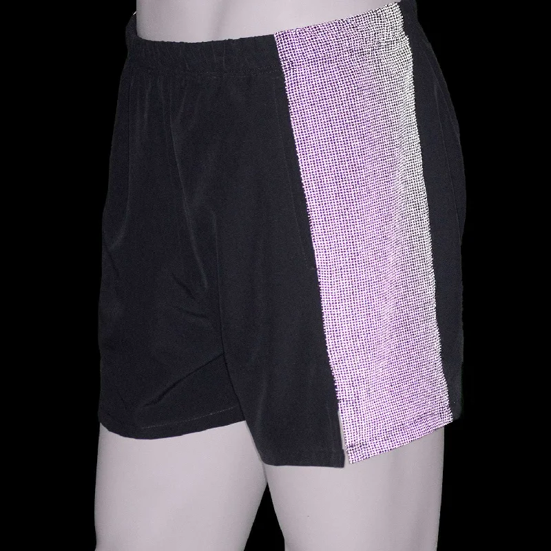 Men's Quick-Drying Swimwear ShortsMen's Reflective Endeavor 5" Running Short in Heather Dark Cobalt / Black Men's Quick-Drying Swimwear ShortsMen's Reflective Endeavor 5" Running Short in Heather Dark Cobalt / Black