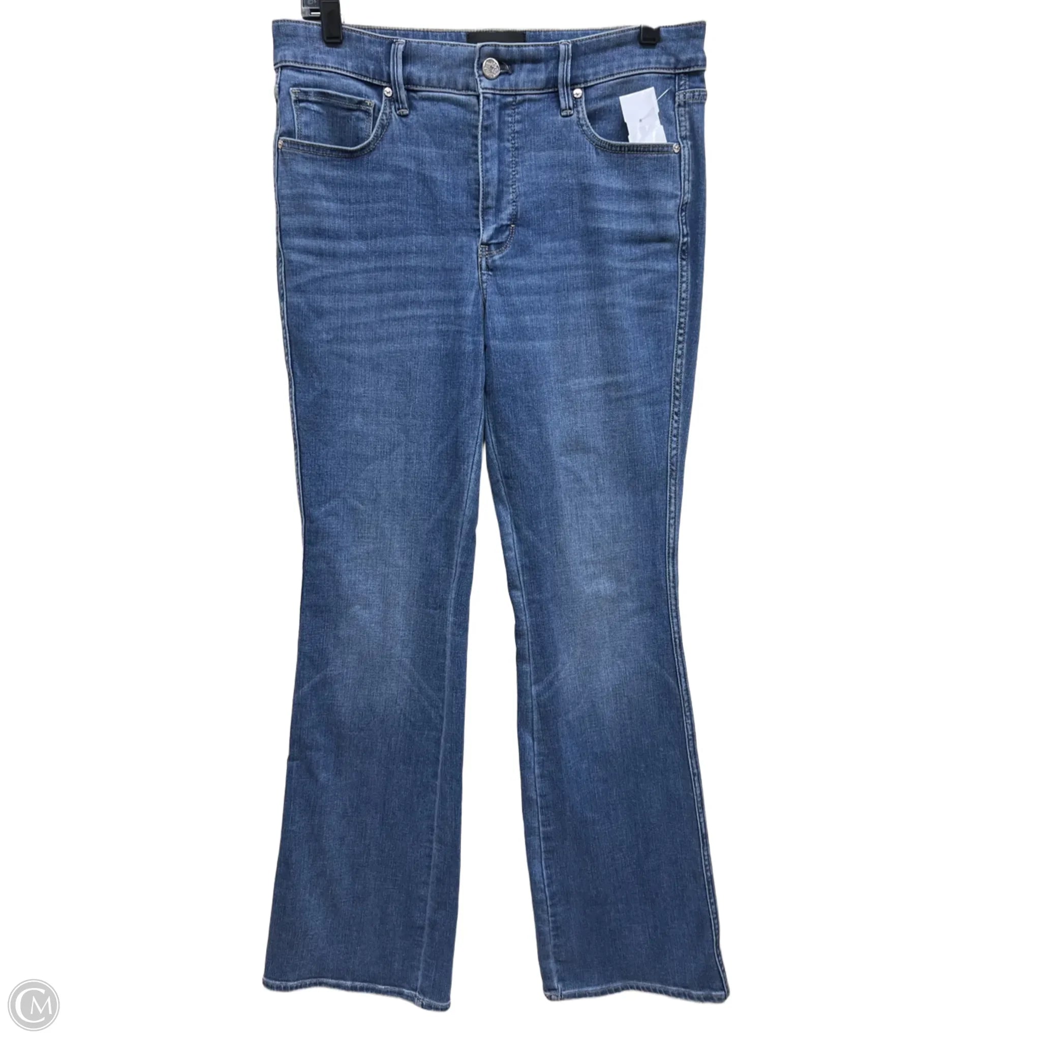 Men's Jeans with a Destroyed LookJeans Flared By White House Black Market In Blue Denim, Size: 8 Men's Jeans with a Destroyed LookJeans Flared By White House Black Market In Blue Denim, Size: 8