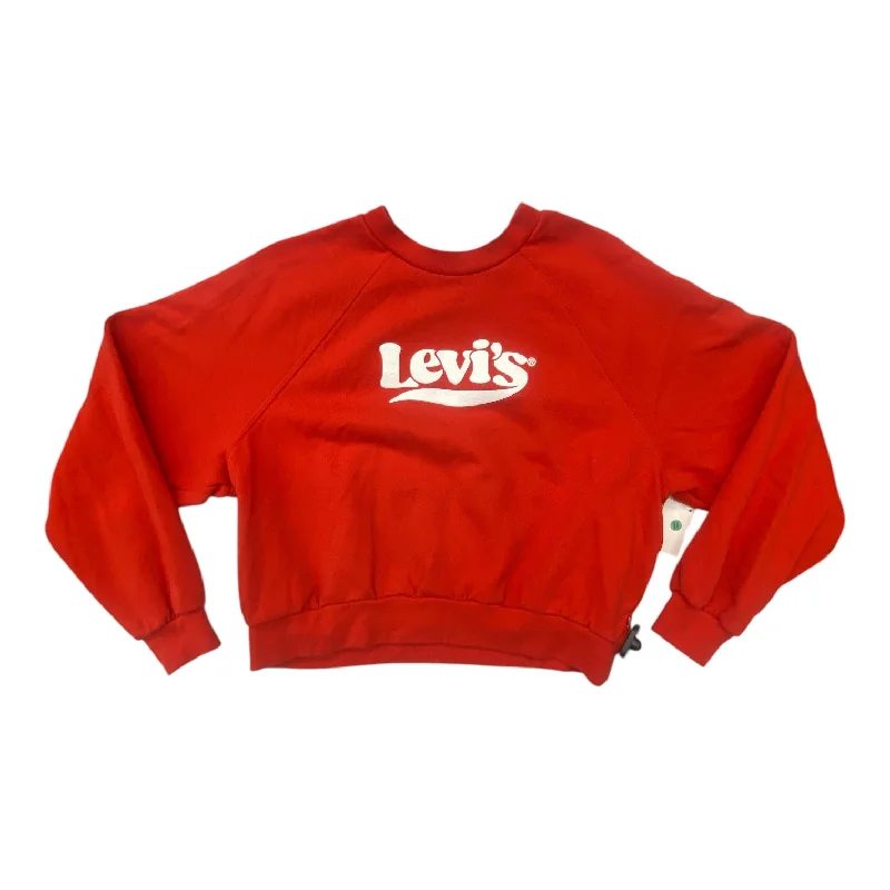 Men's Hoodies for LoungingSweatshirt Crewneck By Levis In Red, Size:S