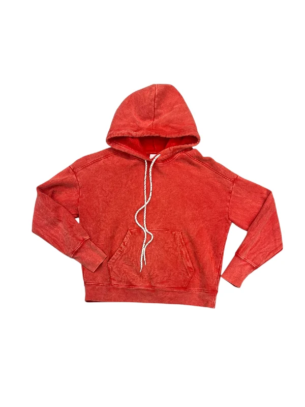 Comfortable Men's Fleece HoodiesSweatshirt Hoodie By Sundry In Orange, Size: Xs