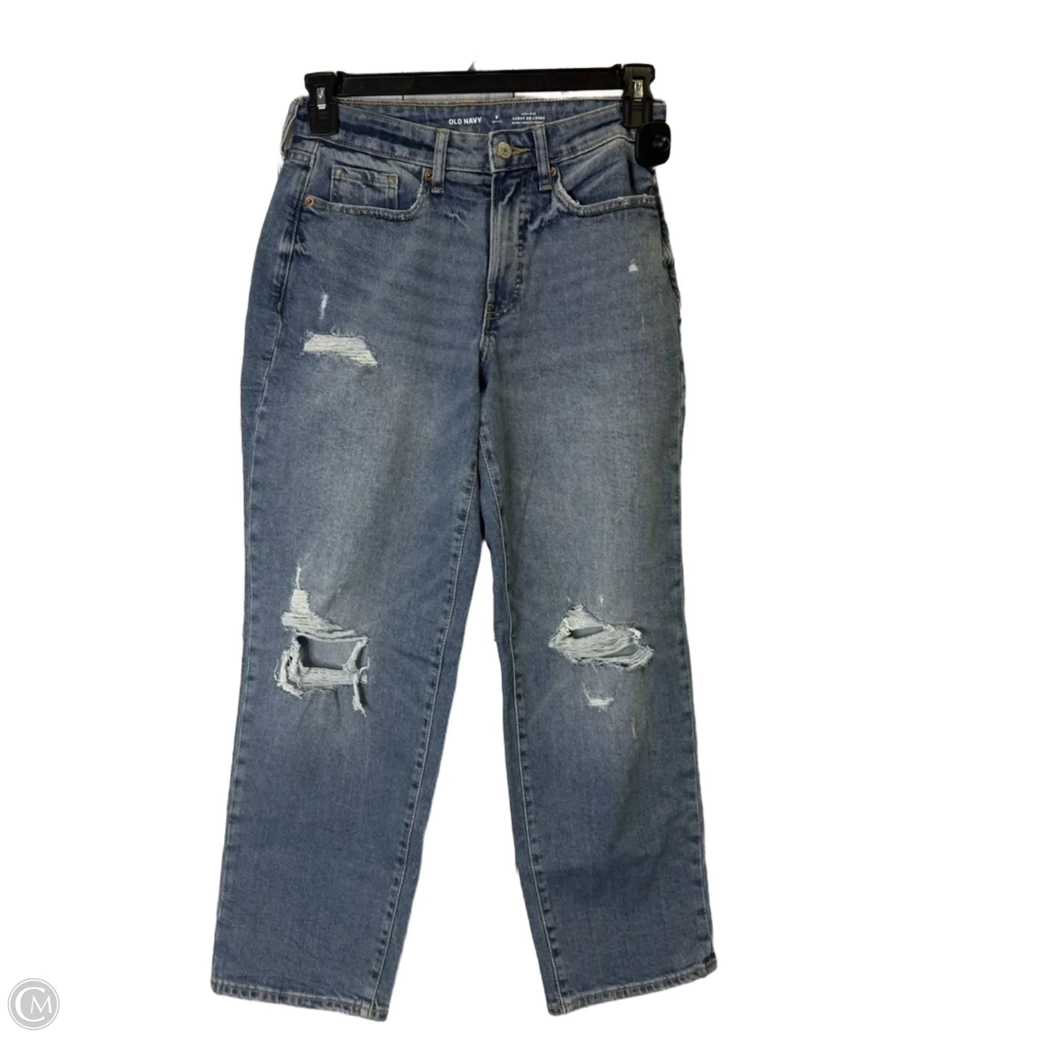 Dark Indigo Men's JeansJeans Straight By Old Navy In Blue Denim, Size: 8p