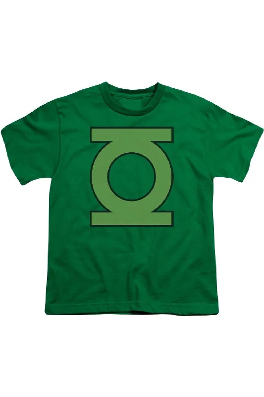 Men's Shirts with Scoop NecksDC Comics Gl Emblem Short Sleeve Youth Tee / T-Shirt