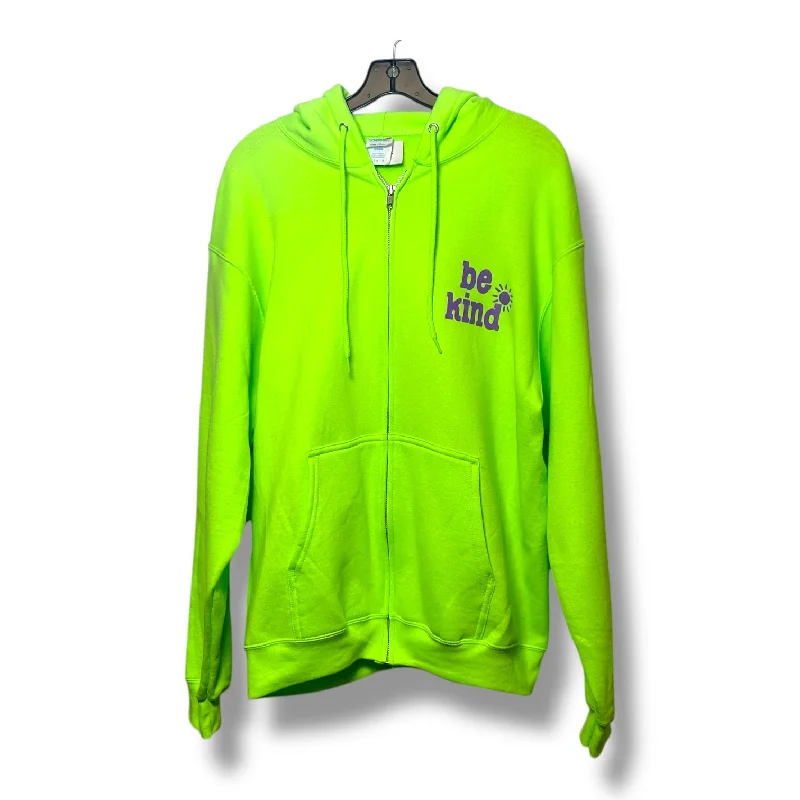 Men's Hoodies with Kangaroo PocketsBE KIND Sweatshirt Hoodie By Clothes Mentor In Green, Size: L Men's Hoodies with Kangaroo PocketsBE KIND Sweatshirt Hoodie By Clothes Mentor In Green, Size: L