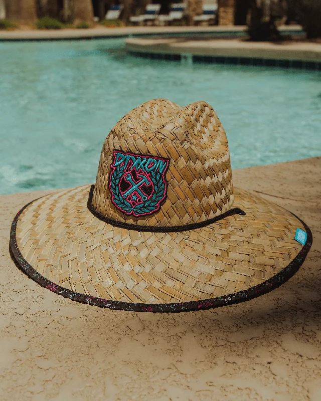 Retro Fedora CapsNeon Flamingos Straw Sun Hat