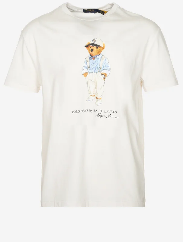 Men's Shirts with Custom MonogramsClassic Fit Polo Bear Jersey T-Shirt White