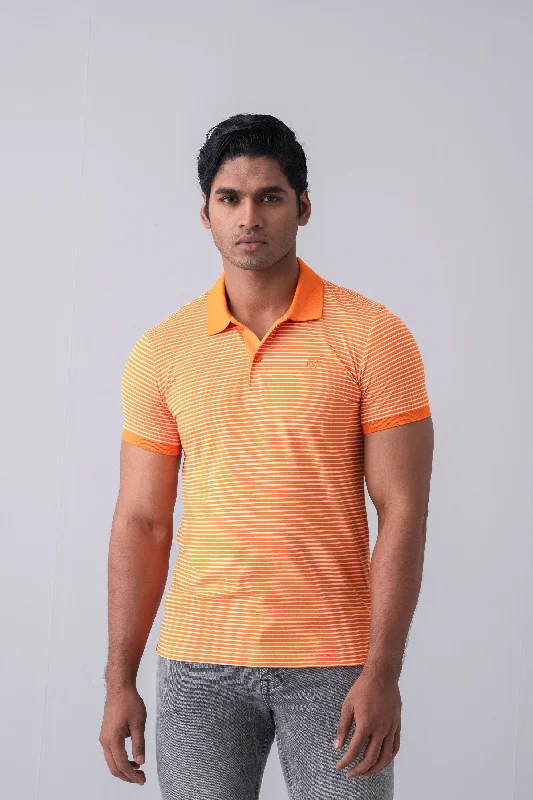Men's Shirts with Patchwork PatternsRegular Fit Yarn Dye Polo Shirt
