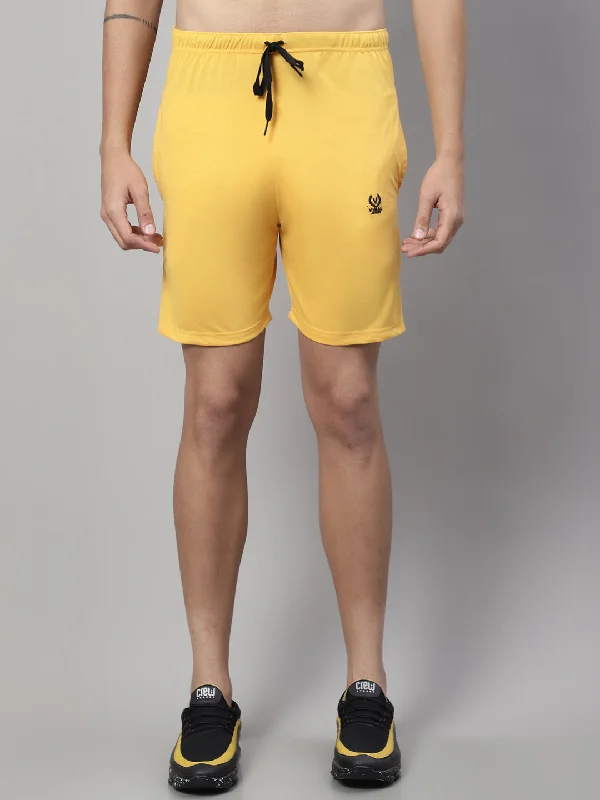 Outdoor Men's Adventure ShortsMack Jonney Yellow Regular fit Cotton Shorts for Men