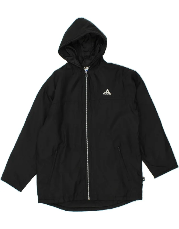 Weather-Resistant Men's CoatsADIDAS Mens Hooded Windbreaker Jacket UK 32/34 XS Black Polyester Weather-Resistant Men's CoatsADIDAS Mens Hooded Windbreaker Jacket UK 32/34 XS Black Polyester