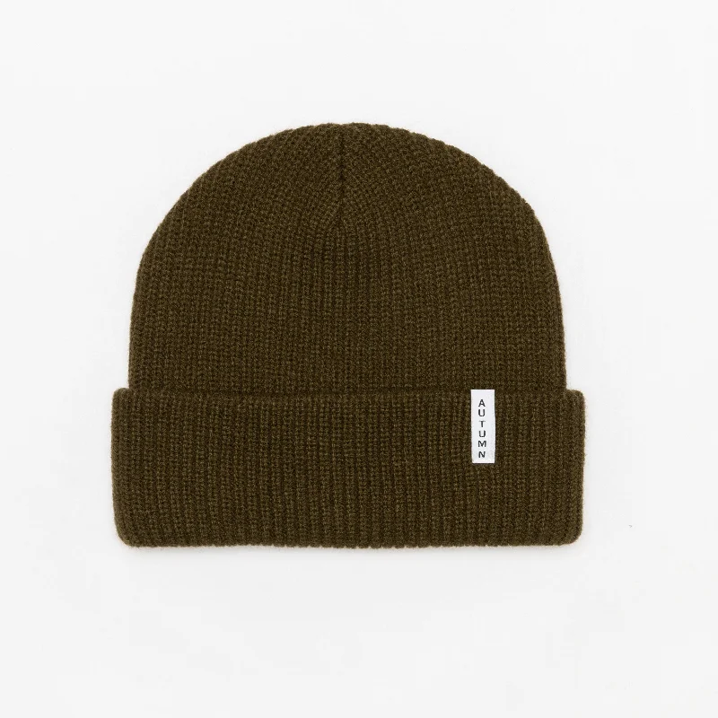 Elegant Derby CapsAUTUMN Basic Youth Beanie Army