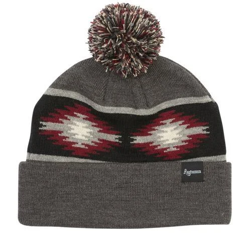 Bright Straw HatsAUTUMN Blanket Pom Beanie Charcoal