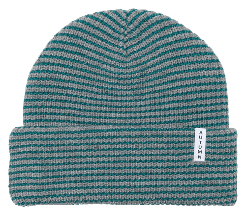 Designer Fedora HatsAUTUMN Youth Stripe Beanie Grey