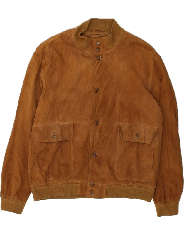 Men's Coats with Flannel LiningBELFE Mens Suede Bomber Jacket UK 40 Large Brown Leather Men's Coats with Flannel LiningBELFE Mens Suede Bomber Jacket UK 40 Large Brown Leather