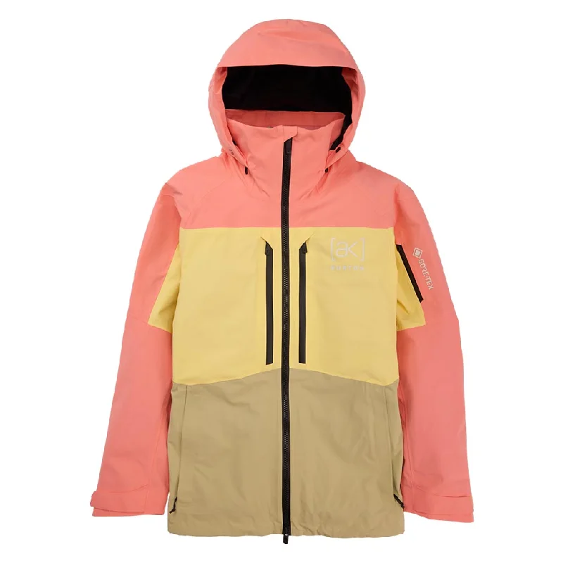 Men's Coats with Adjustable HemsBurton 2024 AK Gore Swash Jacket - Reef Pink/Buttermilk/Mushroom