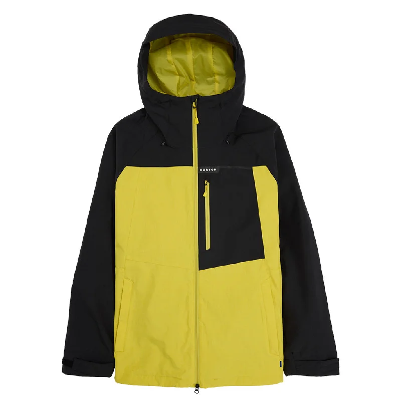 Men's Coats with Hidden PocketsBurton 2024 Lodgepole Jacket - True Black/Sulfur