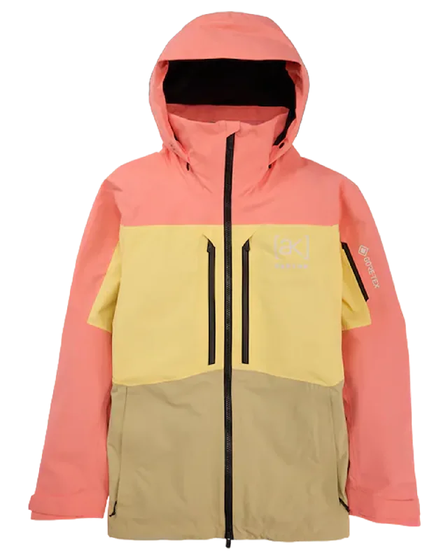 Men's Coats with Snap ButtonsBurton Men's [ak]® Swash Gore‑Tex 2L Snow Jacket - Reef Pink/Buttermilk/Mushroom