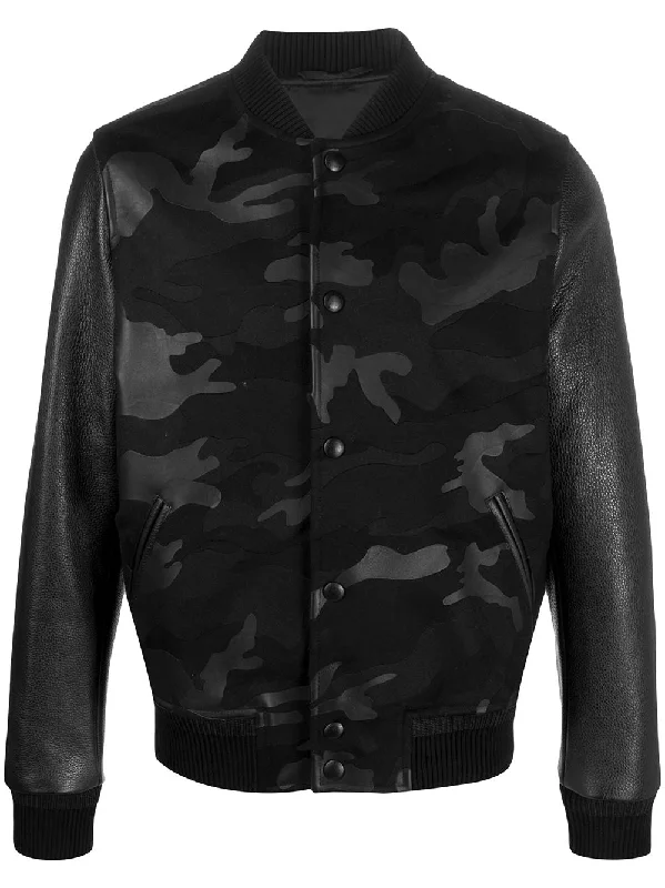 Men's Coats for AutumnCamouflage-Print Bomber Jacket