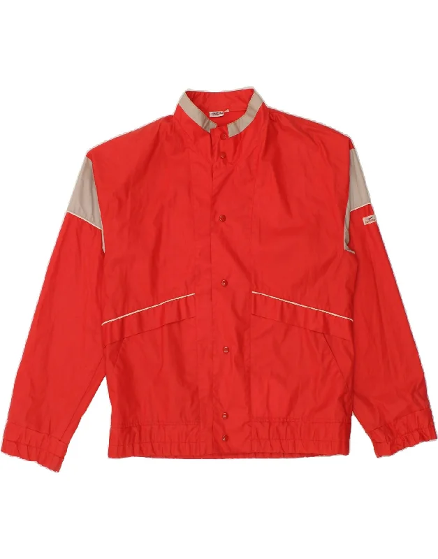 Men's Coats with Multi-Pocket DesignCARRERA Mens Bomber Jacket UK 40 Large Red Colourblock Cotton Men's Coats with Multi-Pocket DesignCARRERA Mens Bomber Jacket UK 40 Large Red Colourblock Cotton
