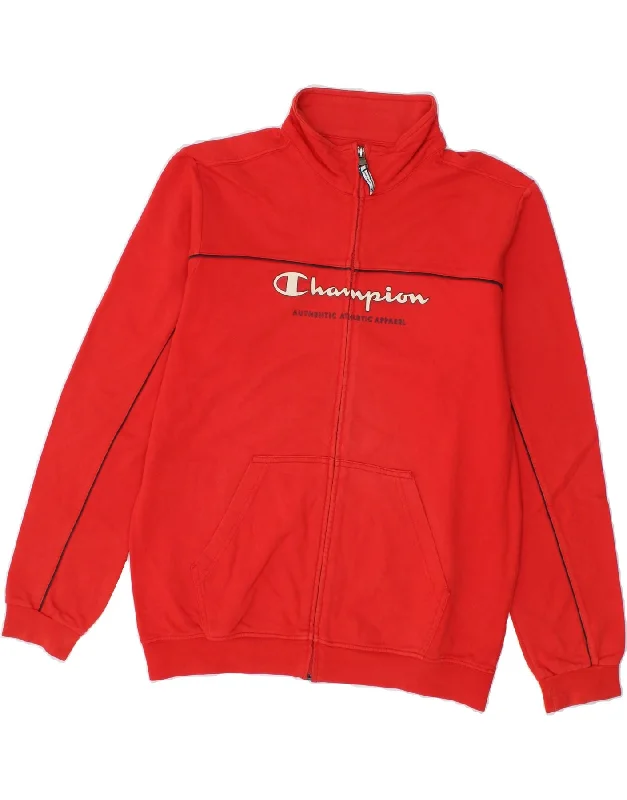 Lightweight Men's WindbreakersCHAMPION Boys Graphic Tracksuit Top Jacket 13-14 Years XL Red Cotton Lightweight Men's WindbreakersCHAMPION Boys Graphic Tracksuit Top Jacket 13-14 Years XL Red Cotton
