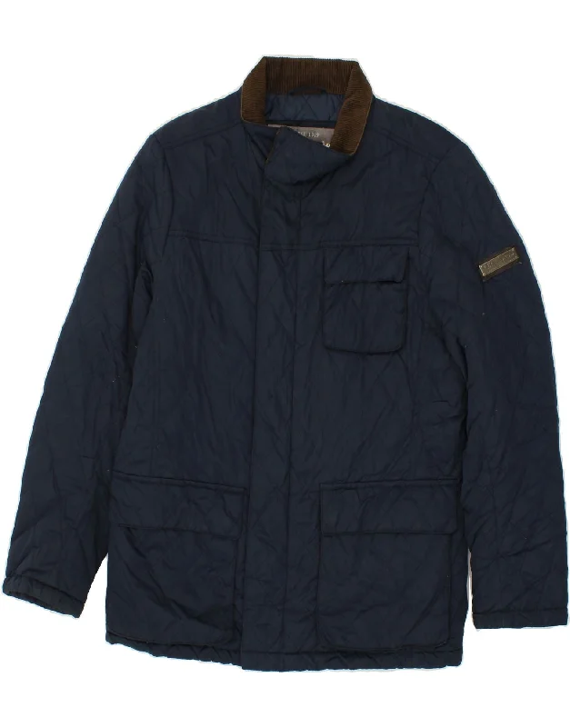 Men's Coats with VentilationCHAMPION Mens Quilted Jacket UK 38 Medium Navy Blue Polyester