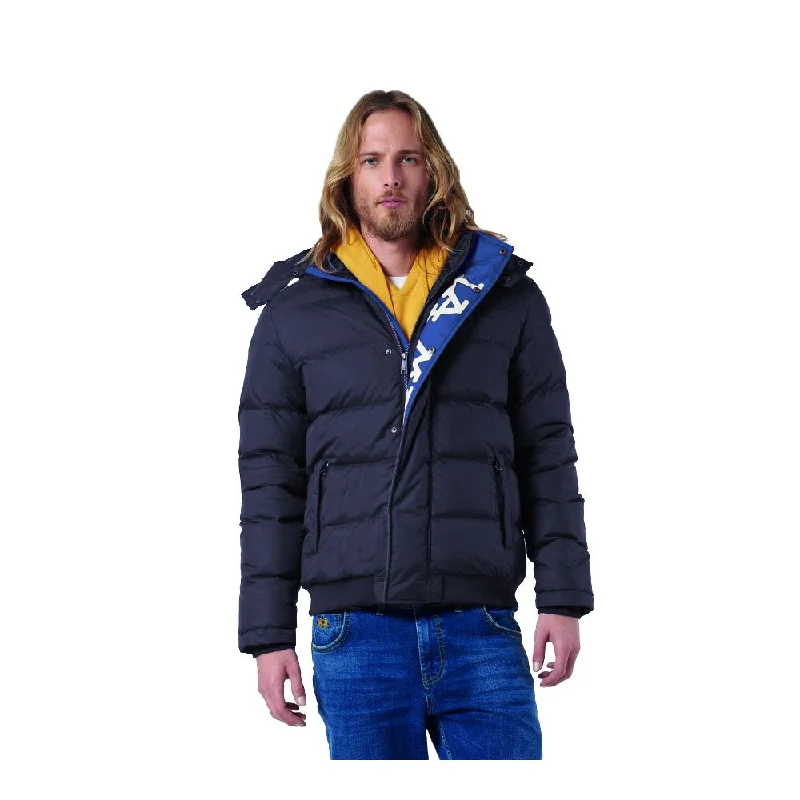 Men's Coats with Removable LiningsBlue Nylon Men Jacket