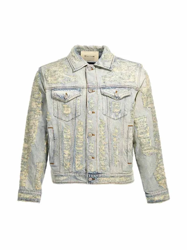 Men's Coats with Down InsulationDestroyed Jacket