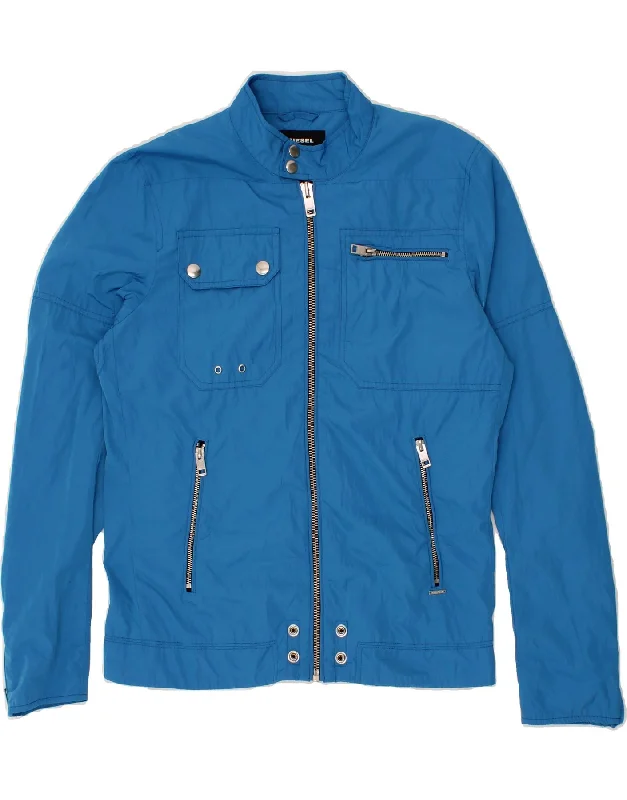 Men's Coats Made in the USADIESEL Mens Bomber Jacket UK 38 Medium Blue Polyester
