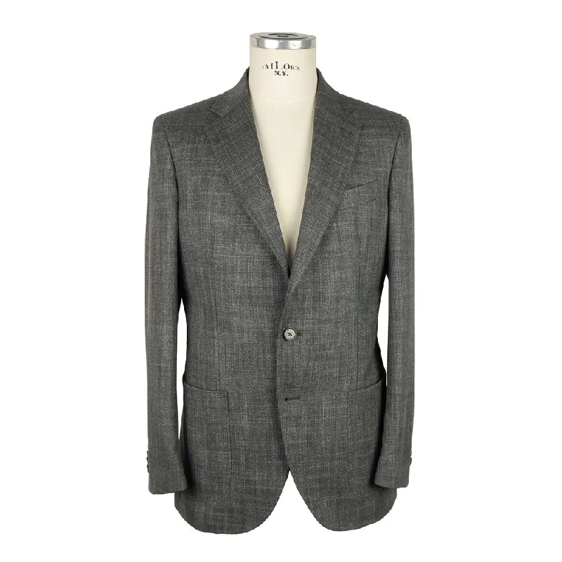 Affordable Men's Winter CoatsGray Wool Men Jacket