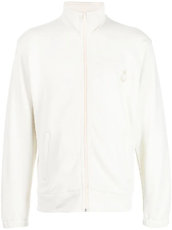 Men's Coats with Ripstop FabricEmbroidered-Logo Zip-Fastening Jacket