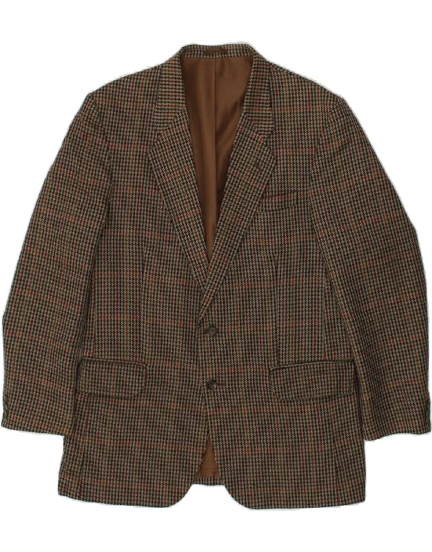 Men's Coats with Reflective StripesFARAH Mens 2 Button Blazer Jacket UK 42 XL Brown Check Wool Men's Coats with Reflective StripesFARAH Mens 2 Button Blazer Jacket UK 42 XL Brown Check Wool