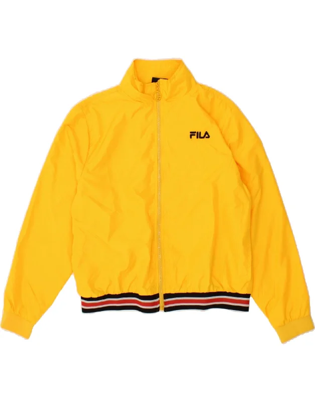 Warm Men's Down JacketsFILA Mens Bomber Jacket UK 40 Large Yellow Polyester