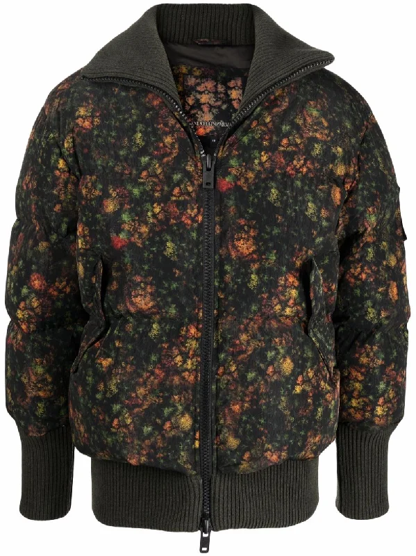 Men's Coats for Big and TallFloral-Print Padded Jacket