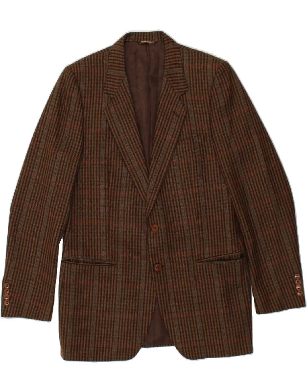 Men's Coats for WorkGALTRUCCO Mens 2 Button Blazer Jacket IT 52 XL Brown Check Virgin Wool Men's Coats for WorkGALTRUCCO Mens 2 Button Blazer Jacket IT 52 XL Brown Check Virgin Wool