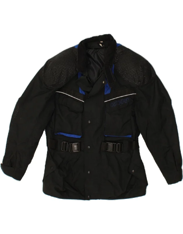 Stylish Men's Biker JacketsHARRO Mens Motorcycle Biker Jacket UK 38 Medium Black Colourblock Nylon