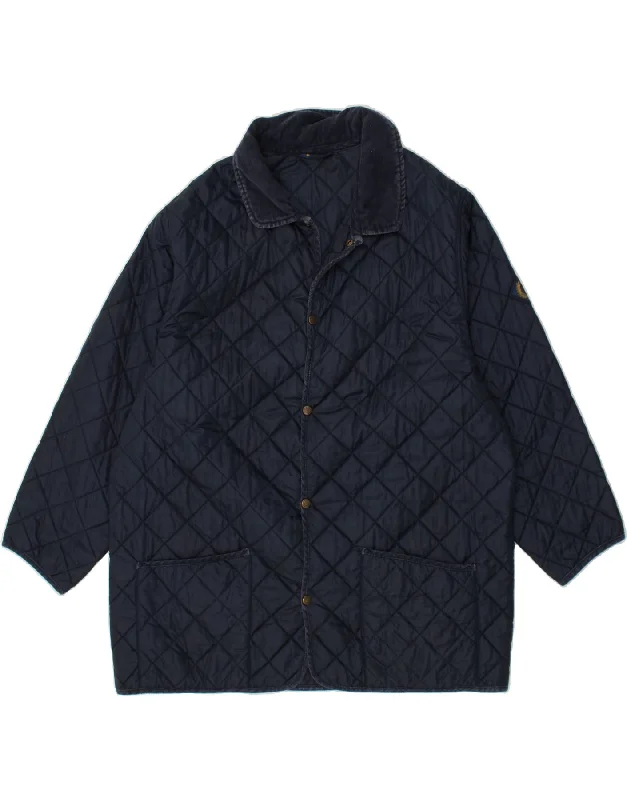 Men's Coats Made in ItalyHENRI LLOYD Mens Quilted Jacket UK 42 XL Navy Blue