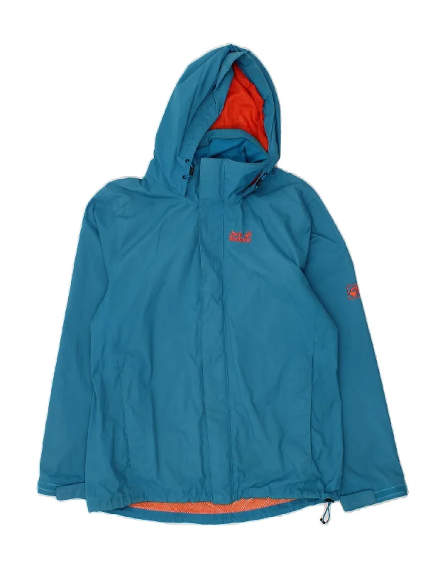 Men's Coats for Ice FishingJACK WOLFSKIN Mens Hooded Rain Jacket UK 38 Medium Blue Polyamide Men's Coats for Ice FishingJACK WOLFSKIN Mens Hooded Rain Jacket UK 38 Medium Blue Polyamide