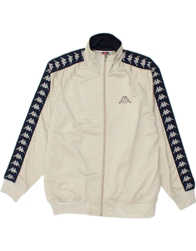 Men's Coats with Velcro ClosuresKAPPA Boys Graphic Tracksuit Top Jacket 13-14 Years 2XL Beige Polyester Men's Coats with Velcro ClosuresKAPPA Boys Graphic Tracksuit Top Jacket 13-14 Years 2XL Beige Polyester