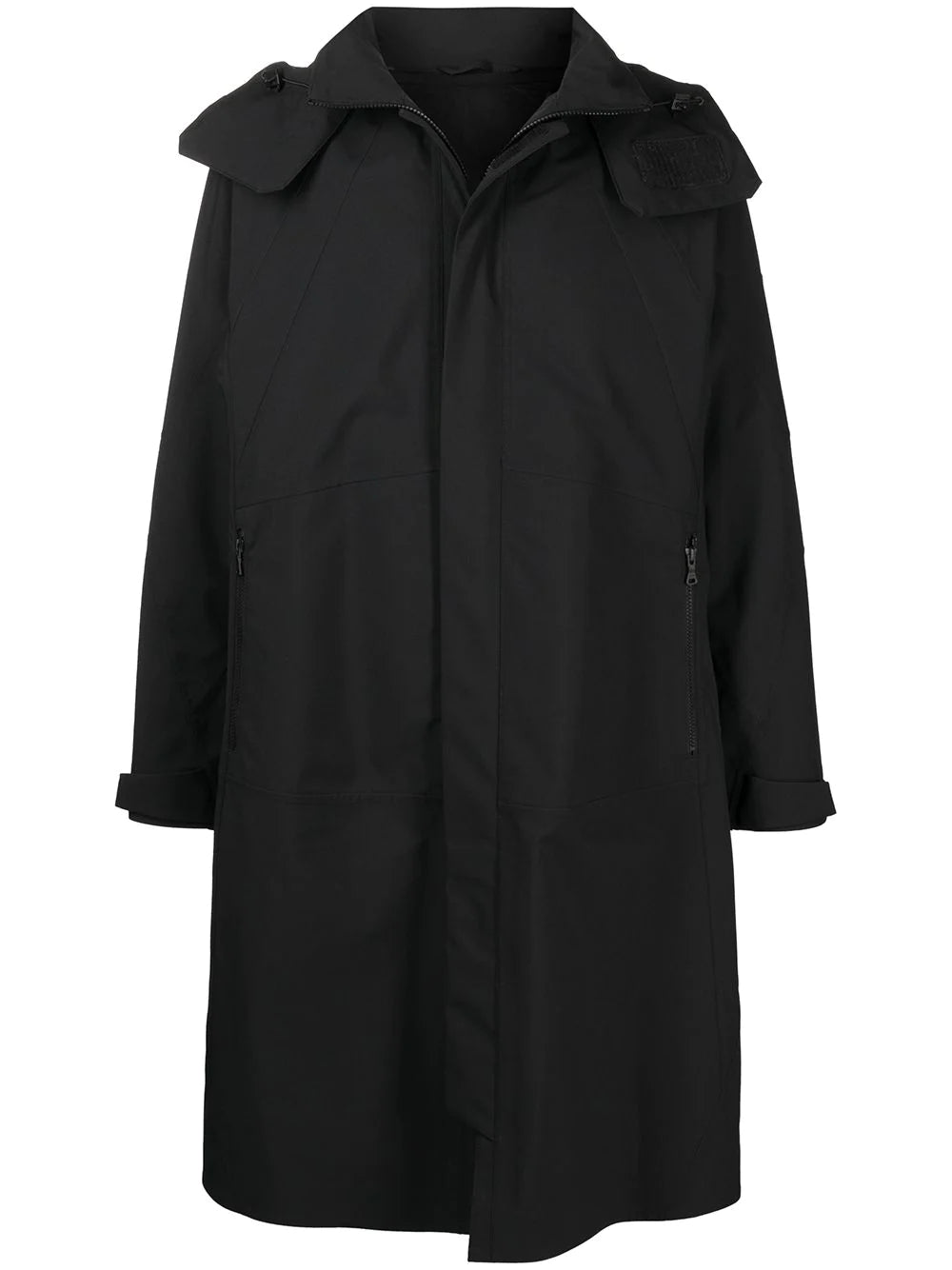 Men's Coats with Water-Repellent FabricLogo-Patch Hooded Jacket