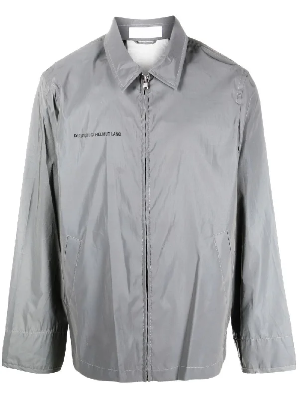 Men's Coats with PocketsLogo Zipped Jacket