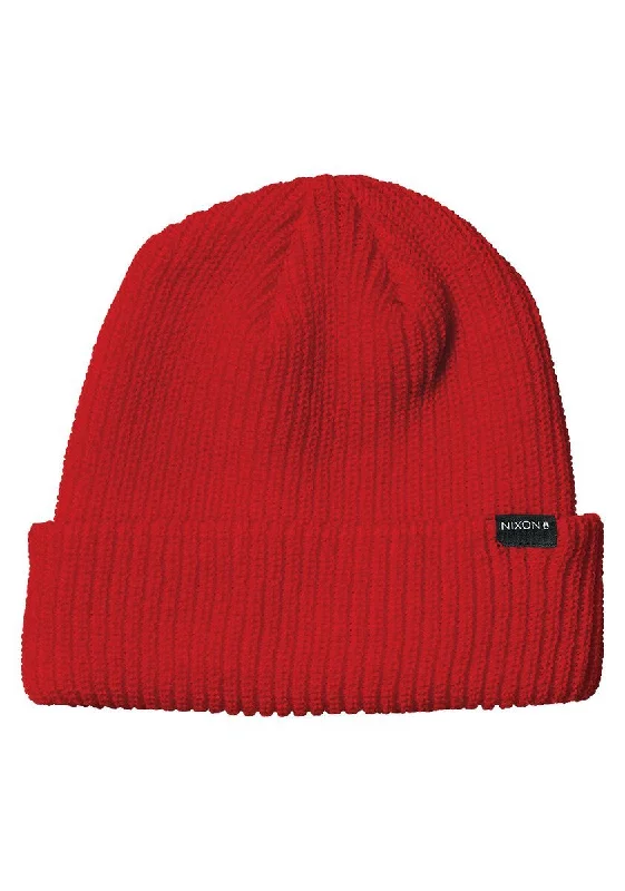 Attractive Bucket HatsNIXON Thomas Beanie All Red