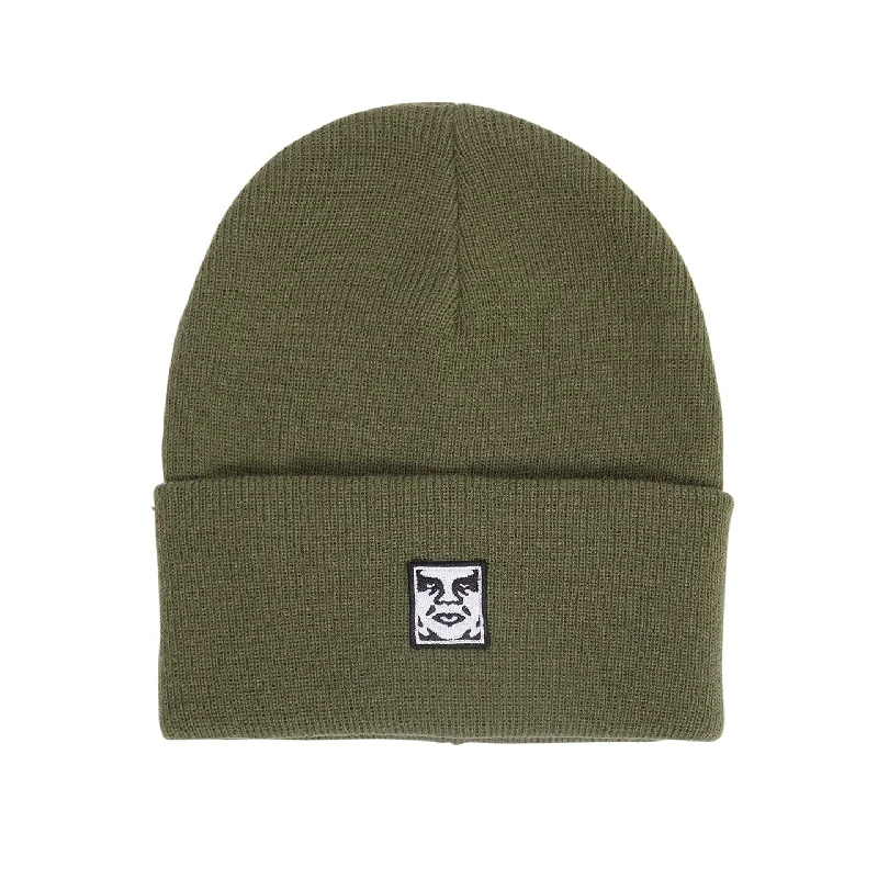 Funky Bucket CapsOBEY Icon Patch Cuff Beanie Army