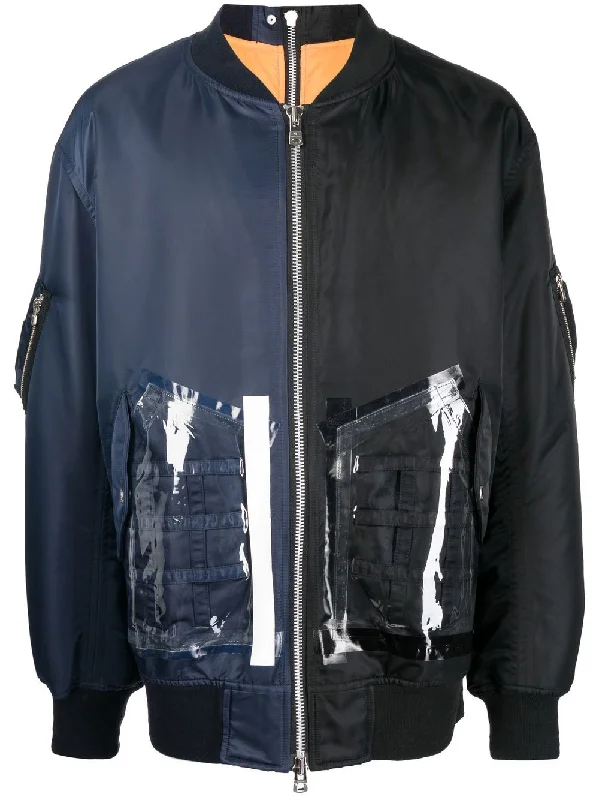 Men's Coats for City WearOversized Two-Tone Flight Jacket